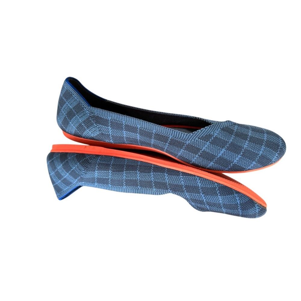 Rothy’s The Point Flats in Blue Glen Plaid - Picture 7 of 9